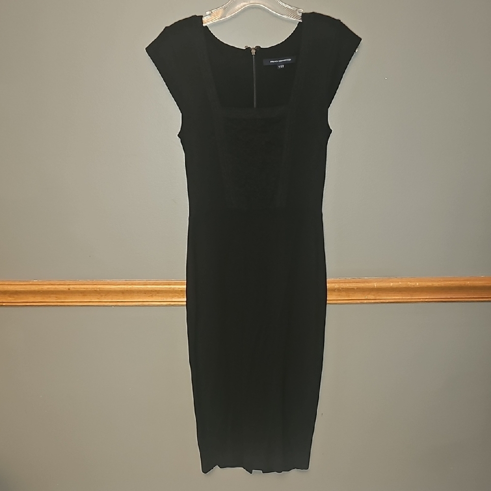 French Connection Black Midi Dress